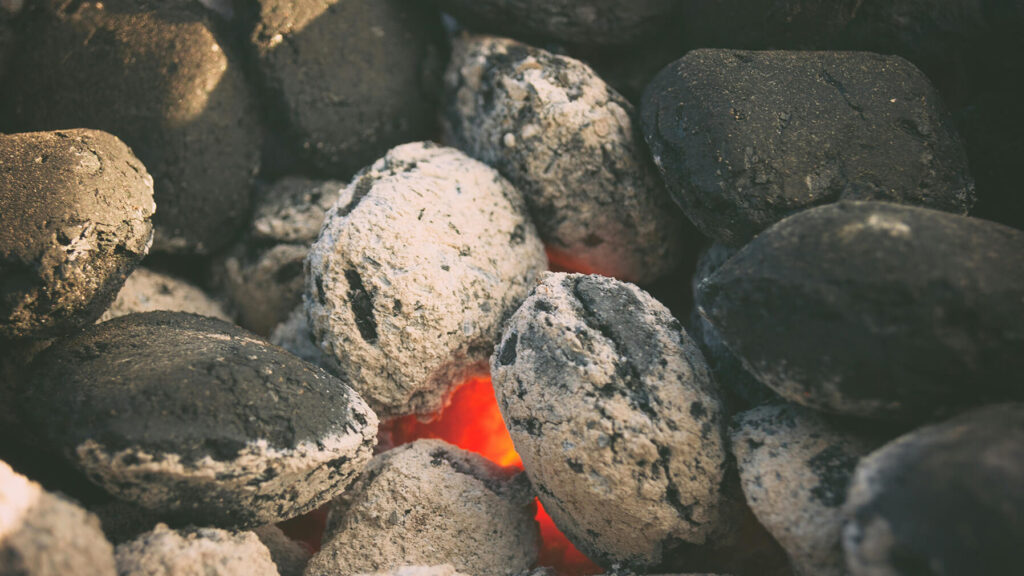 briquette fire
